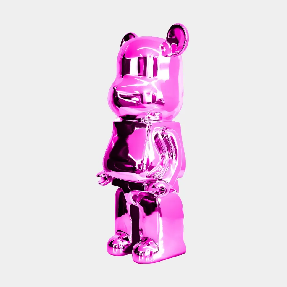 Aero Bear 50cm Pink Resin Indoor Sculpture
