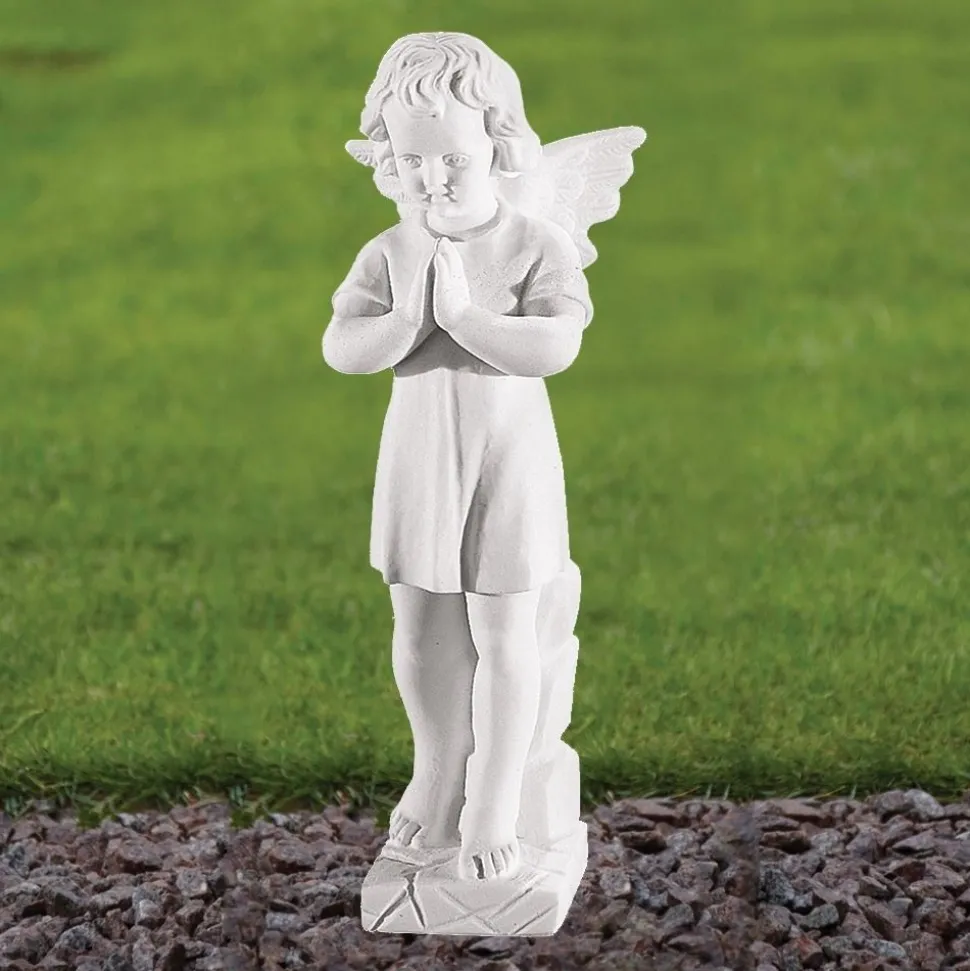 Angel 25cm Marble Resin Garden Statue