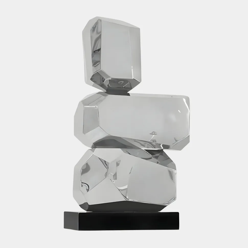 Astrolith 73cm Silver Metal Indoor Sculpture v2