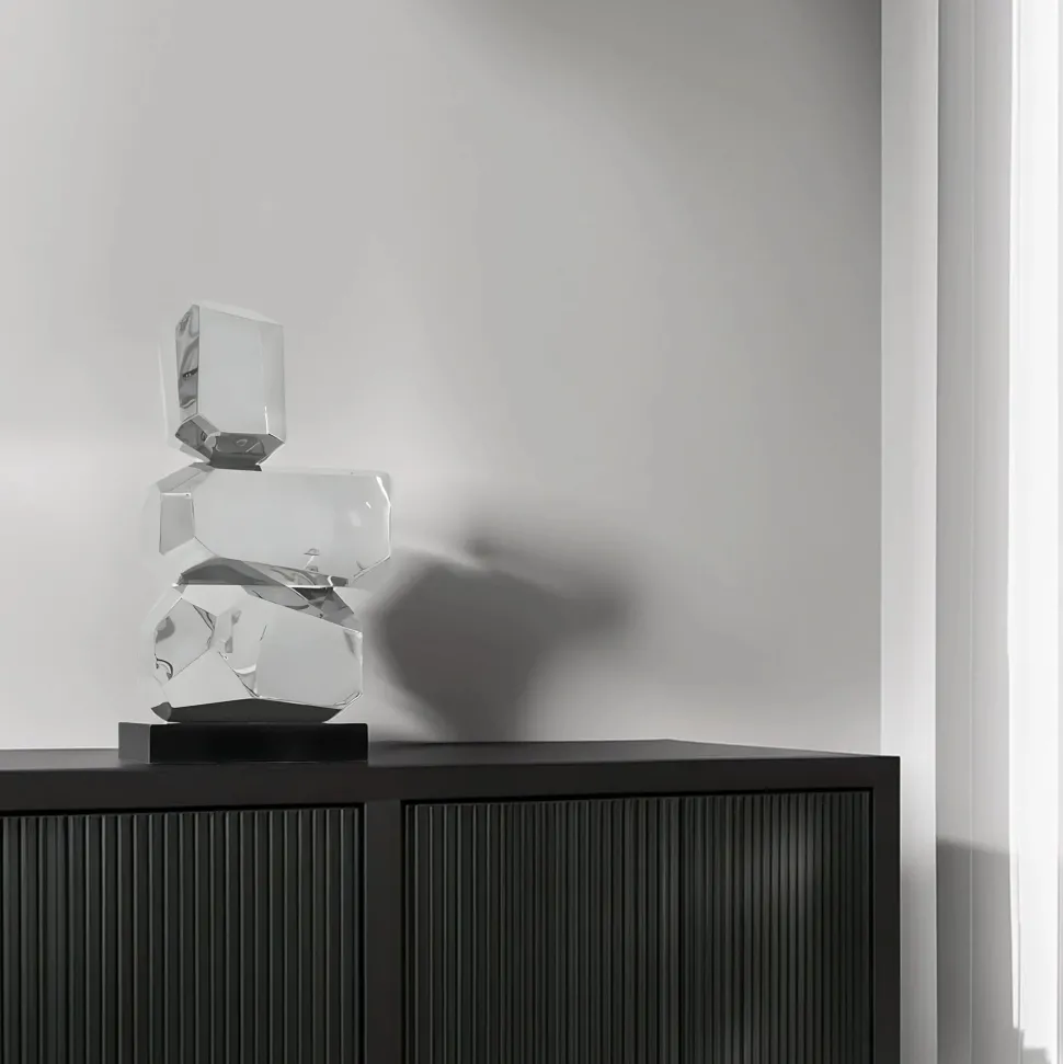 Astrolith 73cm Silver Metal Indoor Sculpture v2