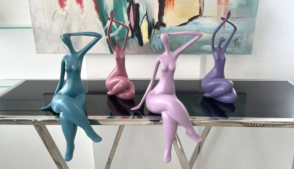 Awakened Grace 32cm Pink Resin Indoor Sculpture