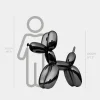 Balloon Dog 100cm Black Fibreglass Indoor Sculpture
