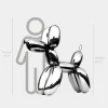 Balloon Dog 130cm Chrome Metal Garden Sculpture