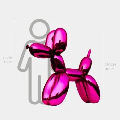 Balloon Dog 130cm Pink Fibreglass Indoor Sculpture