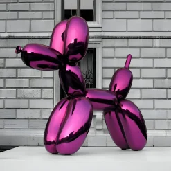 Balloon Dog 100cm Purple Fibreglass Indoor Sculpture
