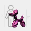 Balloon Dog 100cm Purple Metal Garden Sculpture