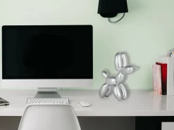 Balloon Dog 27cm Silver Resin Indoor Sculpture