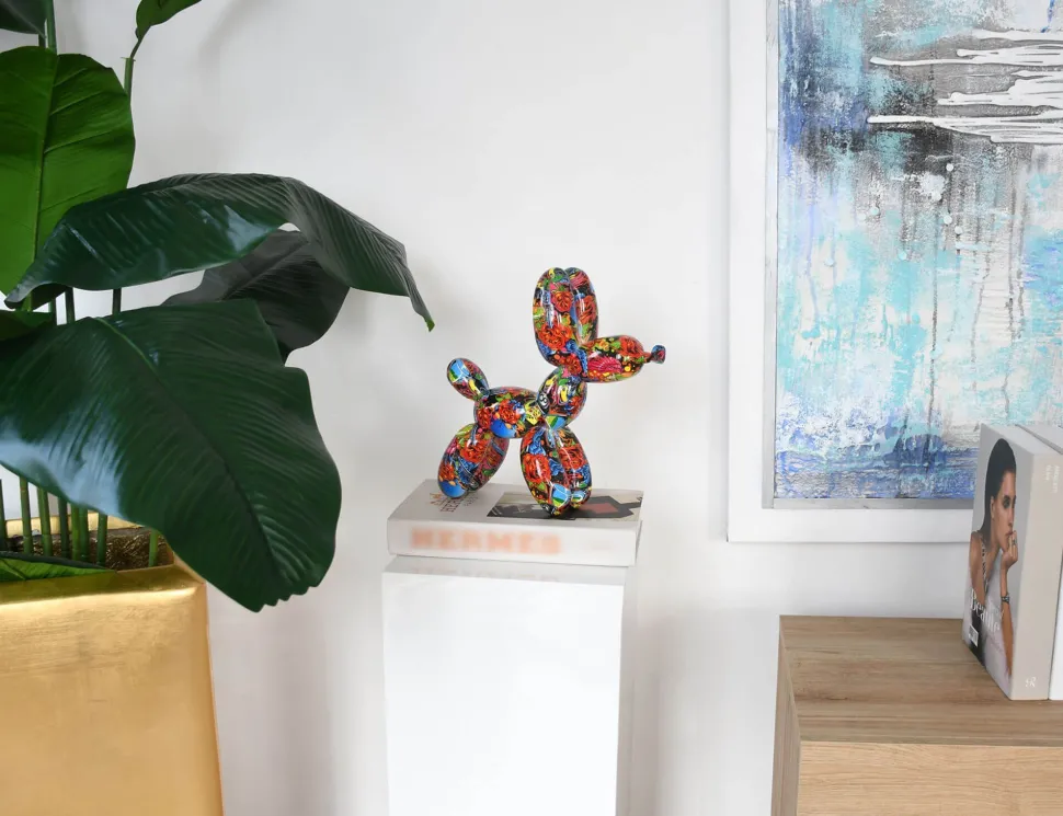 Balloon Dog 27cm Tattoo Art Resin Indoor Sculpture