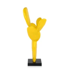 Cactus Bloom 41cm Yellow Resin Indoor Sculpture