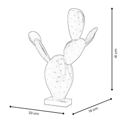 Cactus Bloom 41cm Yellow Resin Indoor Sculpture