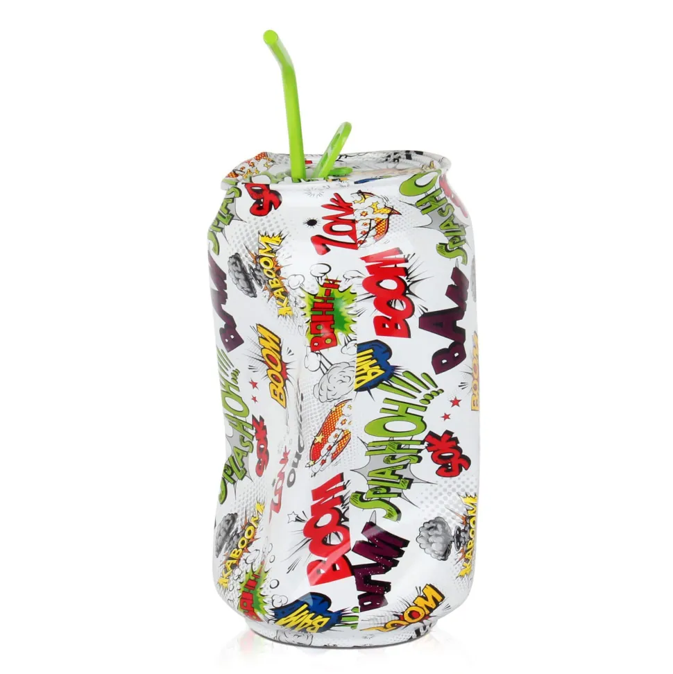Comic Can 39cm Pop Art Resin Indoor Sculpture