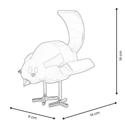 Cubic Bird 14cm Caio Yellow Resin Indoor Sculpture