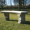 Curved Ivy Stone Garden Bench
