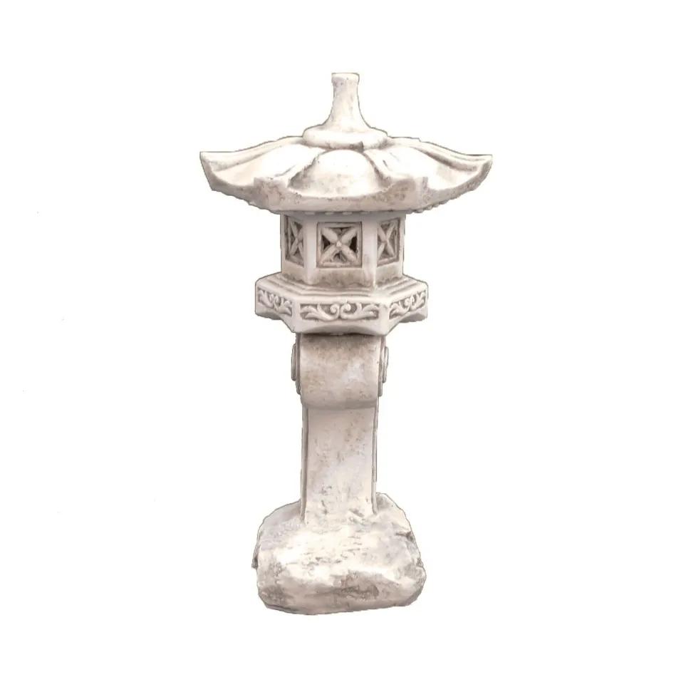 Curved Japanese Pagoda Antique Stone Garden Ornament
