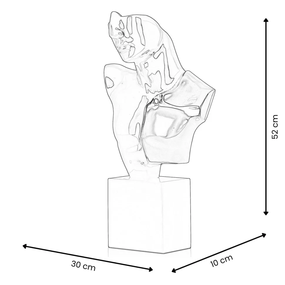 Divided Titan 52cm White Resin Indoor Sculpture