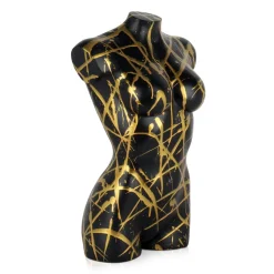 Divine Torso 50cm Black Resin Indoor Sculpture