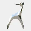 Dynamic Deer 100cm Metal Garden Sculpture