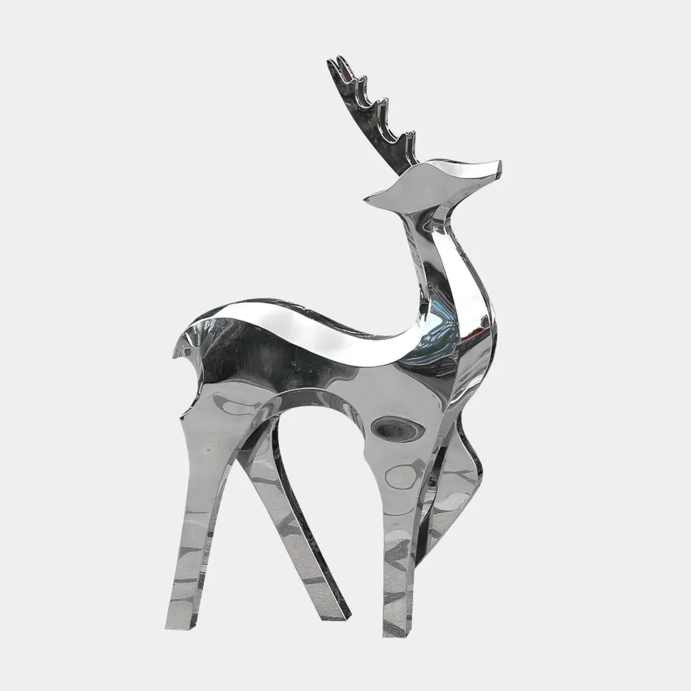 Dynamic Deer 158cm Metal Garden Sculpture