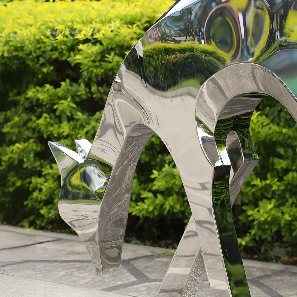 Dynamic Deer 158cm Metal Garden Sculpture