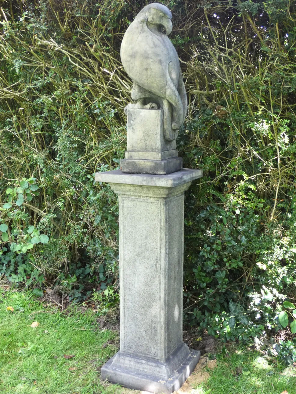 Eagle on Athenian Pedestal Modern Stone Garden Statue