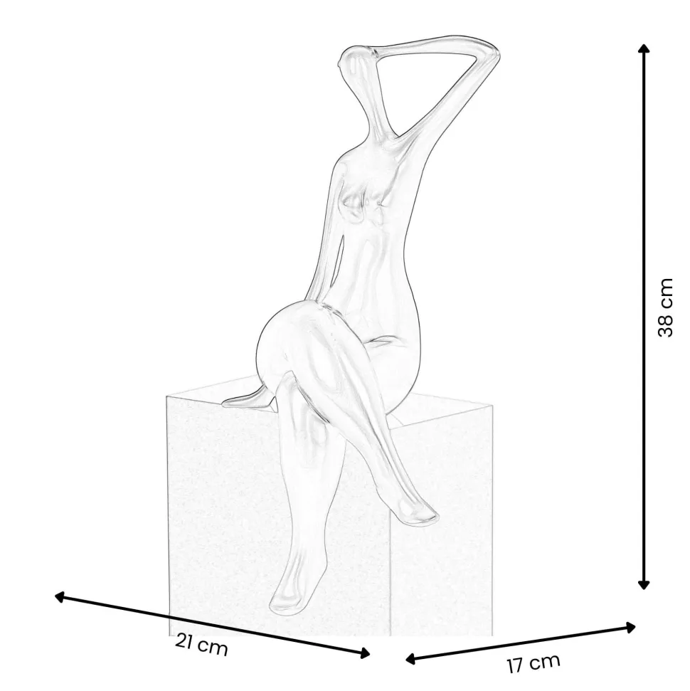 Elegant Grace 38cm Gold Resin Indoor Sculpture