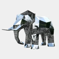 Elephant 168cm Geometric Metal Garden Sculpture