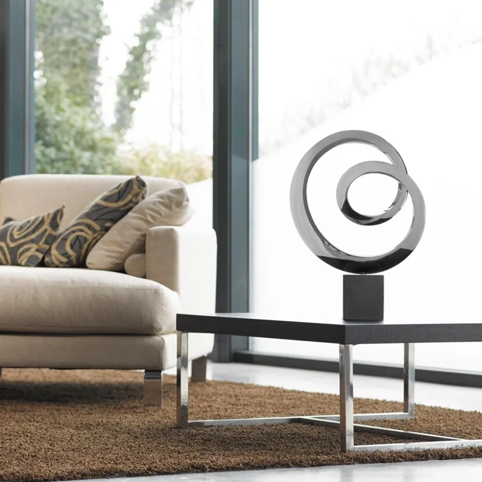 Ellipse 64cm Metal Stainless Steel Indoor Sculpture