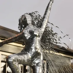 Elvina Fairy 90cm Metal Wire Garden Sculpture