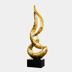 Eternal Flame 173cm Gold Metal Garden Sculpture