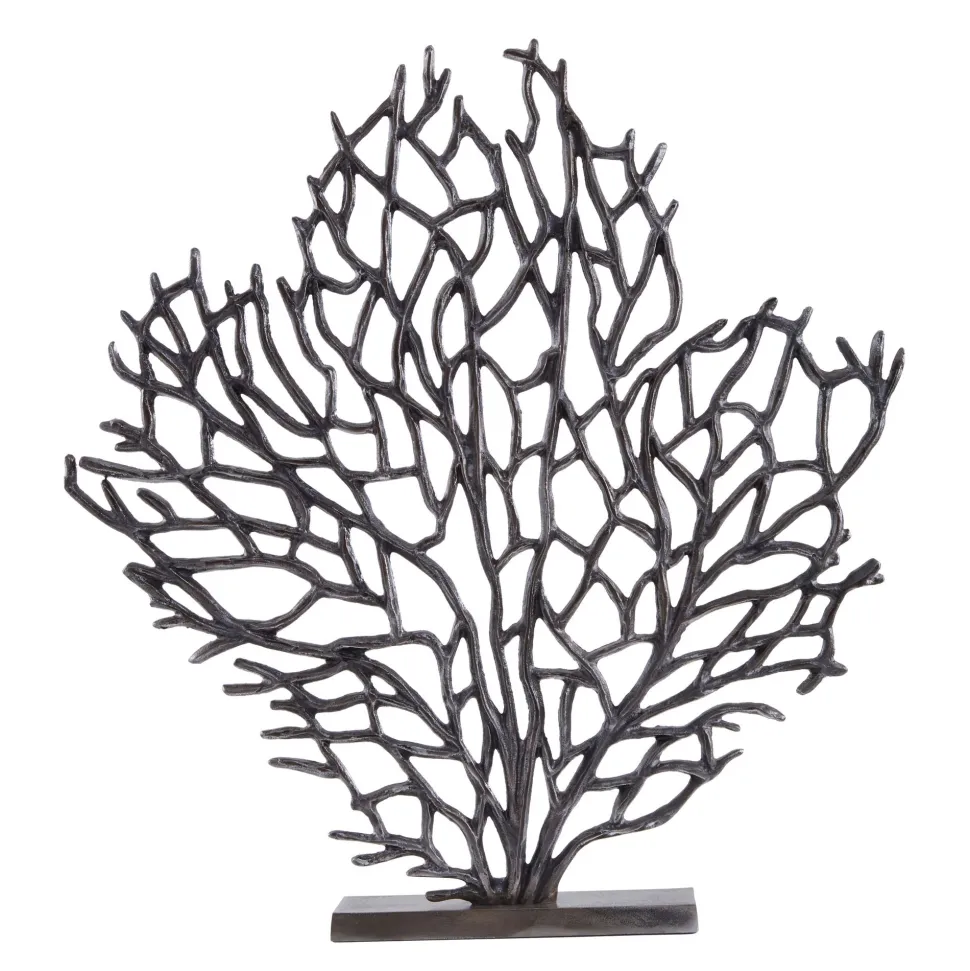 Euphoric Coral 53cm Black Metal Indoor Sculpture