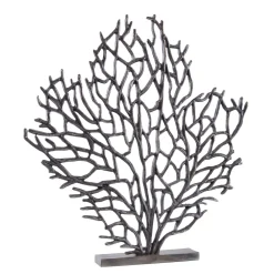 Euphoric Coral 53cm Black Metal Indoor Sculpture
