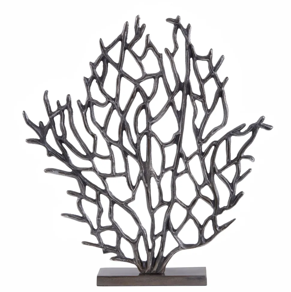 Euphoric Coral 43cm Black Metal Indoor Sculpture
