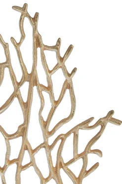 Euphoric Coral 40cm Gold Metal Indoor Sculpture
