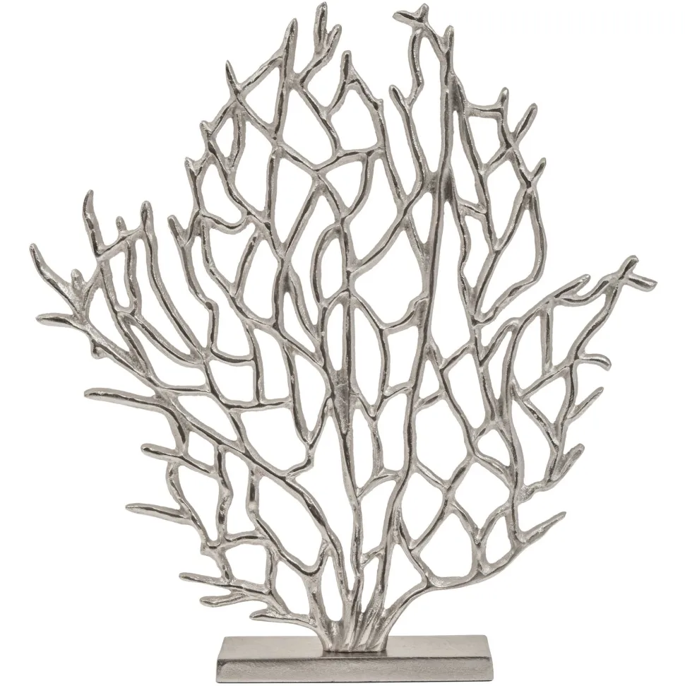 Euphoric Coral 43cm Silver Metal Indoor Sculpture