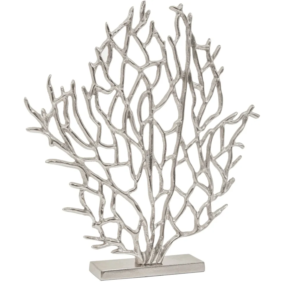 Euphoric Coral 43cm Silver Metal Indoor Sculpture