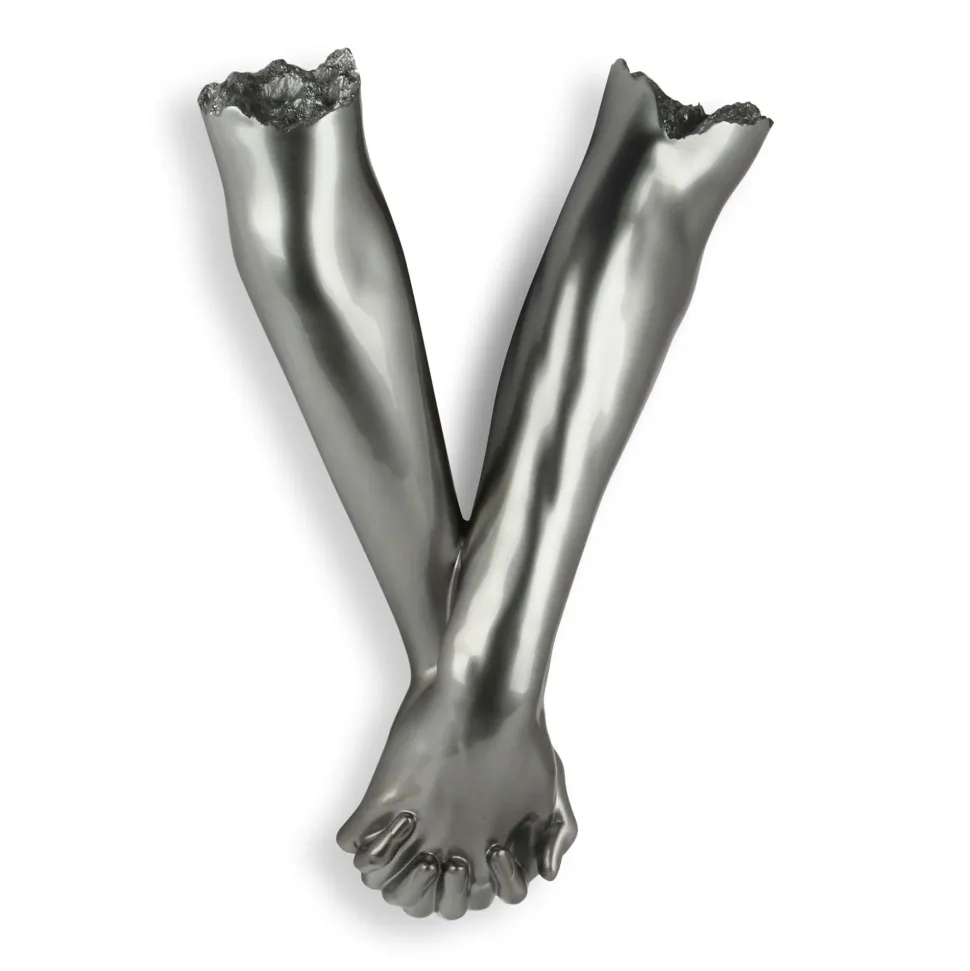 Everlasting Embrace 55cm Anthracite Resin Wall Sculpture