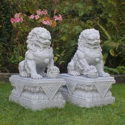 Foo Dogs 76cm Granite Chinese Garden Statues