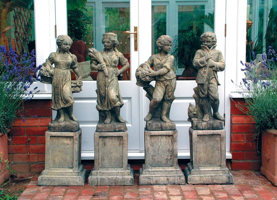 Four Seasons Children Stone Garden Statues