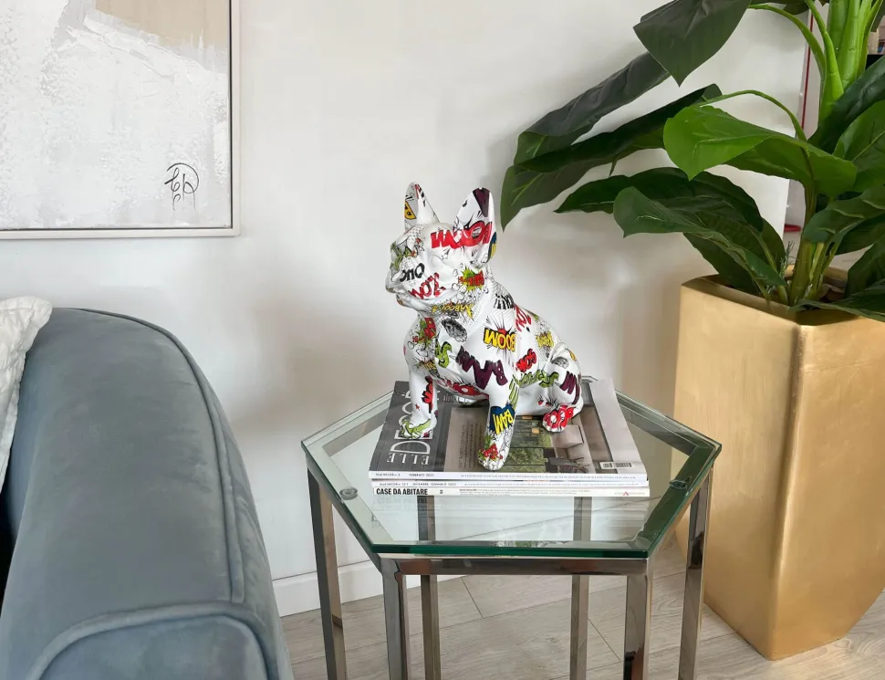 French Bulldog 30cm Pop Art Resin Indoor Sculpture