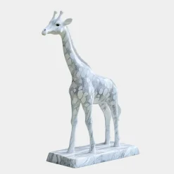 Gigantic Giraffe 350cm White Marble Garden Statue v4