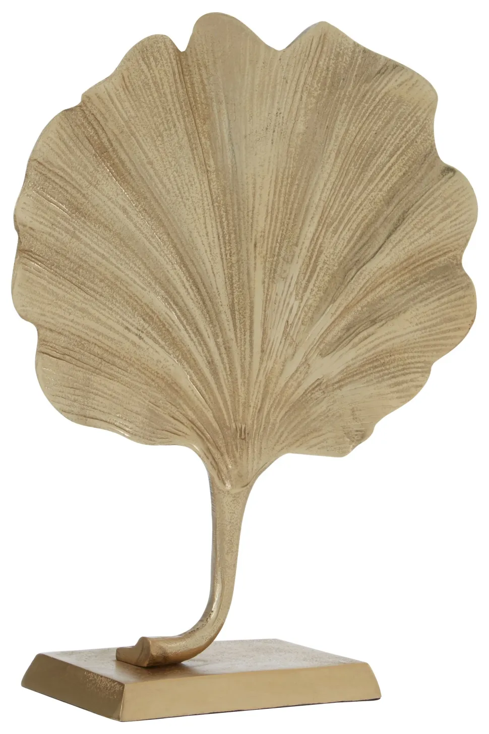 Ginkgo Leaf 28cm Gold Metal Indoor Sculpture