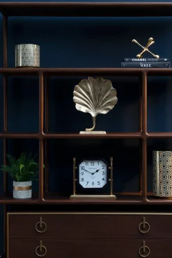 Ginkgo Leaf 28cm Gold Metal Indoor Sculpture