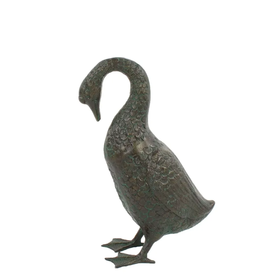 Goose 55cm Bronze Metal Garden Ornament
