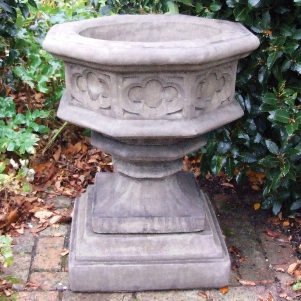 Gothic Font Stone Garden Planter