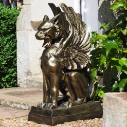 Gothic Griffins Bronze Metal Garden Statues