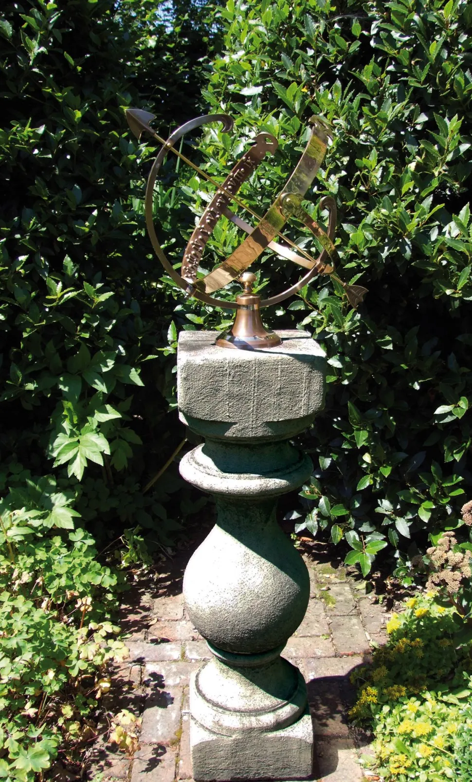 Grand Baluster Armillary Stone Garden Sundial
