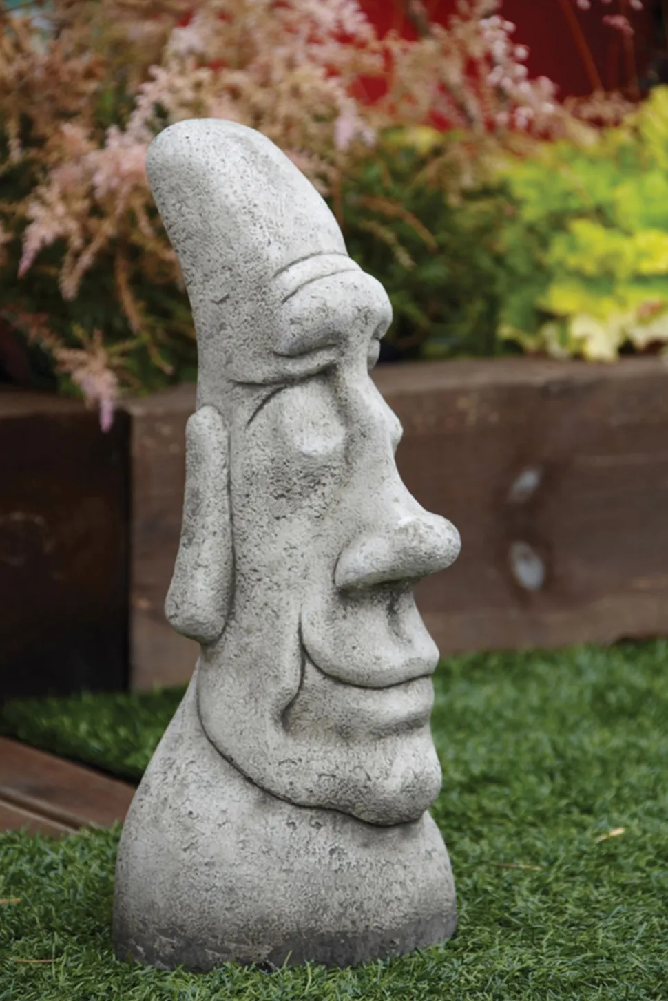 Grandad Easter Island Head Stone Garden Ornament