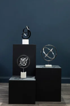 Harmony in Motion 34cm Black Metal Indoor Sculpture