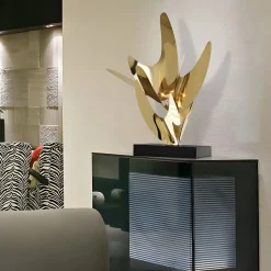 Infinite Bloom 71cm Gold Metal Indoor Sculpture