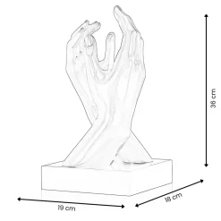 Infinite Touch 36cm Silver Resin Indoor Sculpture